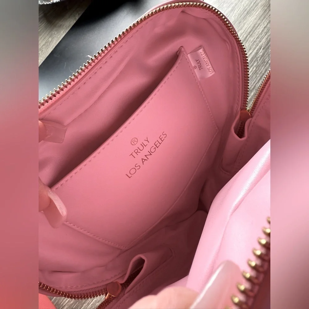 Truly Pink Quilted Heart Bag